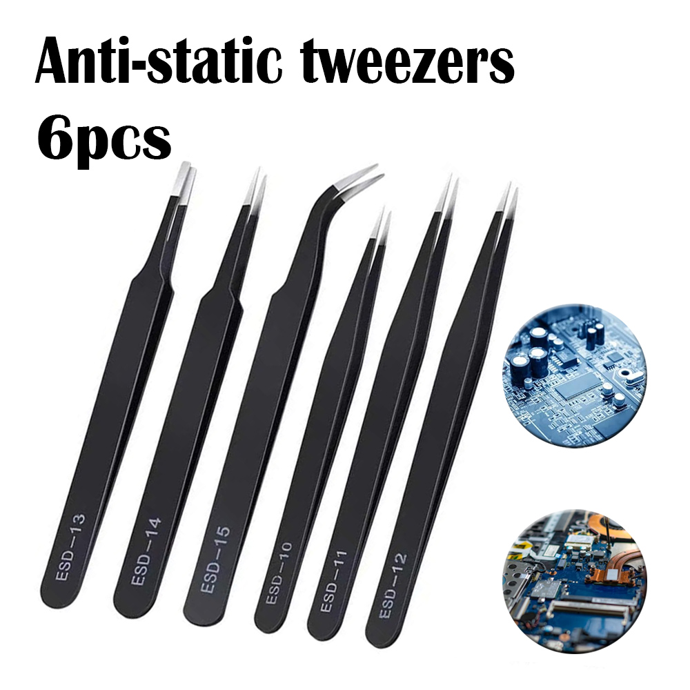 Model Kit Tweezers - Набор антистатических пинцетов из нержавеющей стали