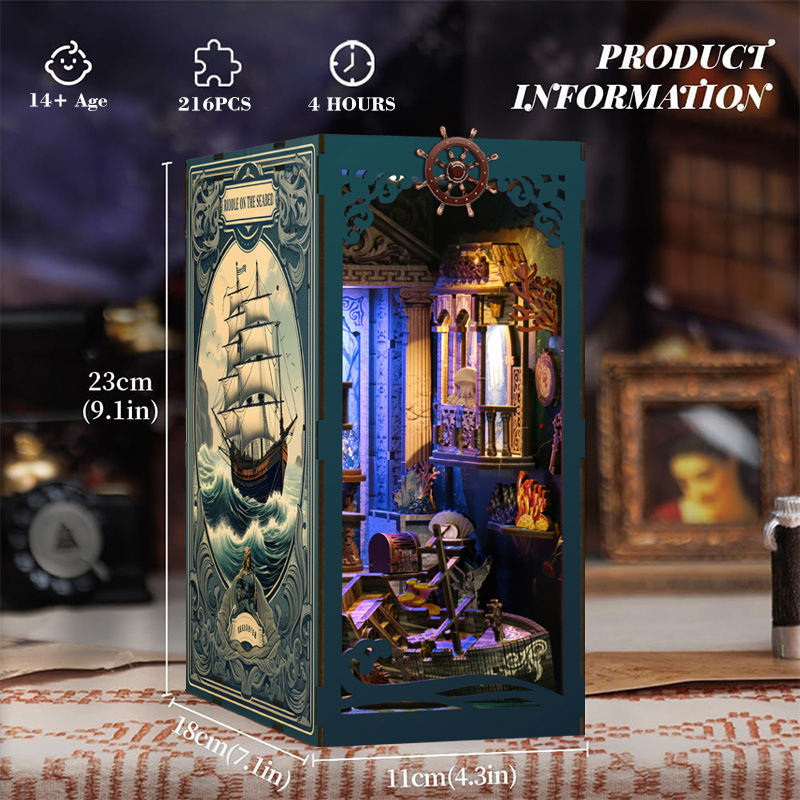 Model Kit History - 3D деревянный DIY-конструктор-головоломка «Подставка для книг»: