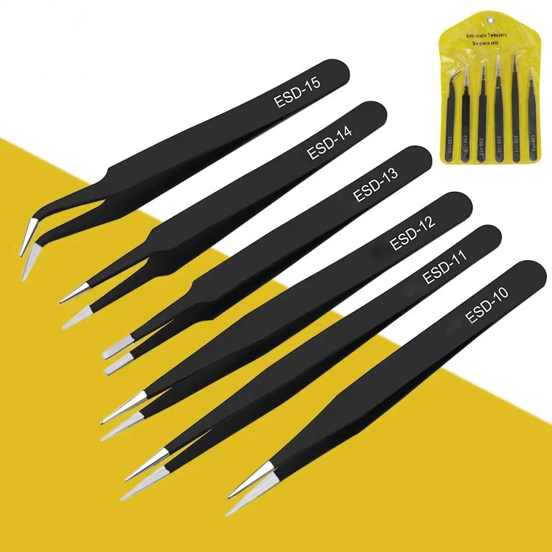 Model Kit Tweezers - Набор из 6 антистатических пинцетов из