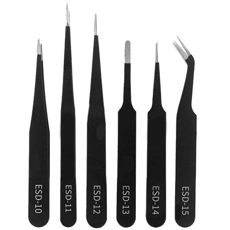 Model Kit Tweezers - Набор прецизионных антистатических пинцетов из нержавеющей