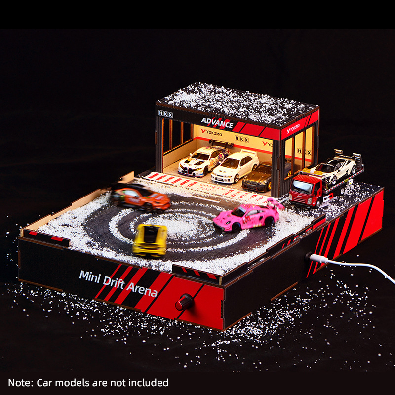 Model Kit Led - Масштабная модель 1:64: Дрифт-трасса-диорама DIY с
