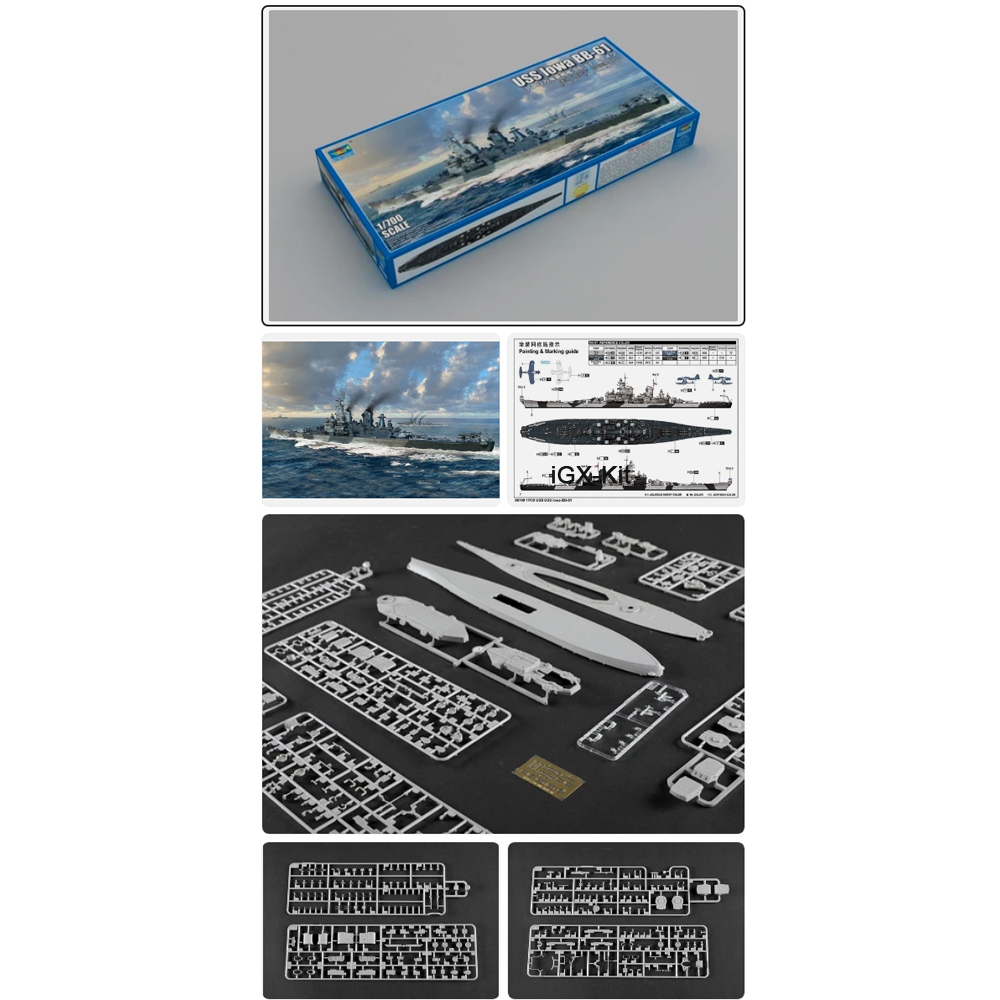 Model Kit Uss Iowa - Набор для сборки пластиковой модели корабля