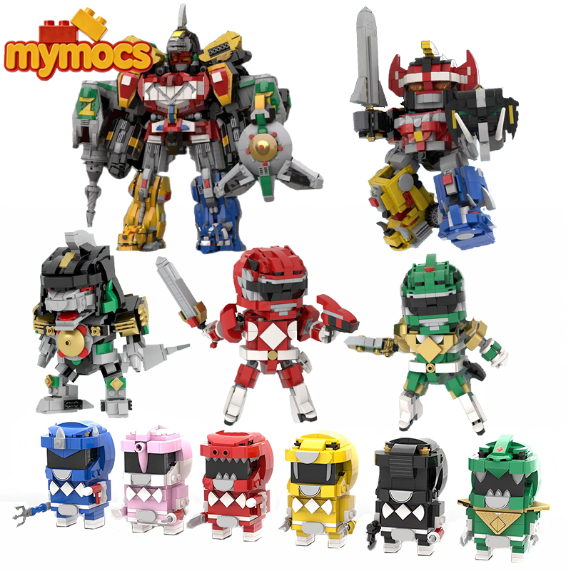 Model Kit Power Rangers - Конструктор Mymocs Kyoryu Movie Action Figures: