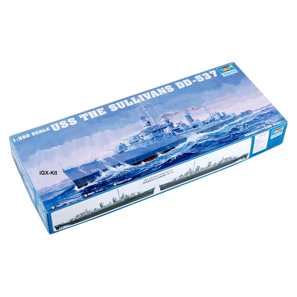 Model Kit Uss Iowa - Trumpeter 05304, масштаб 1/350, военный корабль-разрушитель