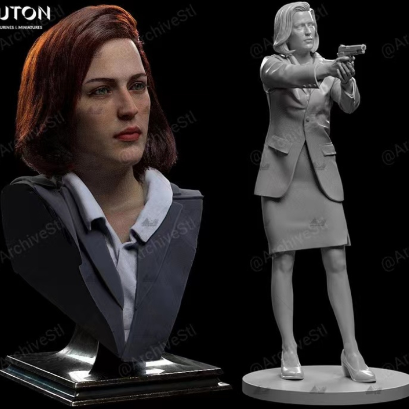 Model Kit Knight - Gillian Anderson Cully 75 мм модельная