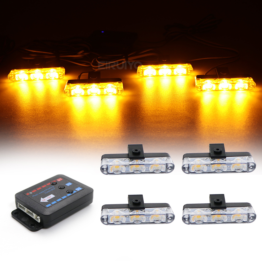 Model Kit Led - 4x 3-светодиодные автомобильные стробоскопы для решетки